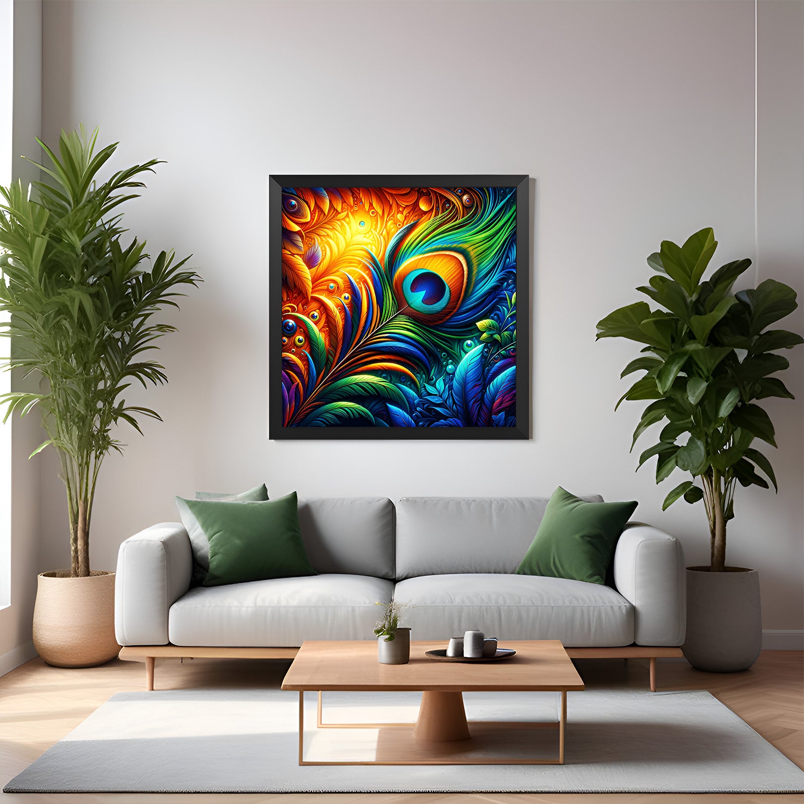 Mor Pankh Vastu Canvas Painting 