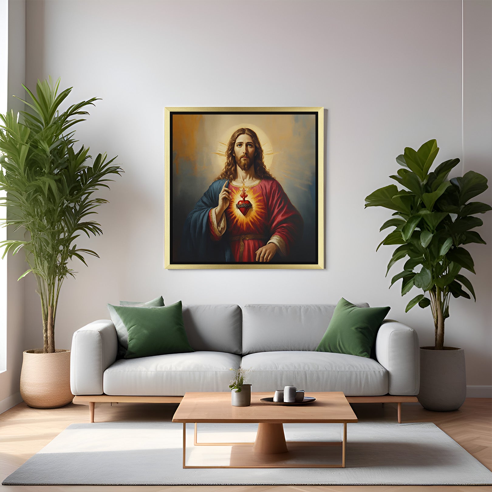 Jesus Vastu Canvas Painting – Sacred Wall Décor for Home & Office