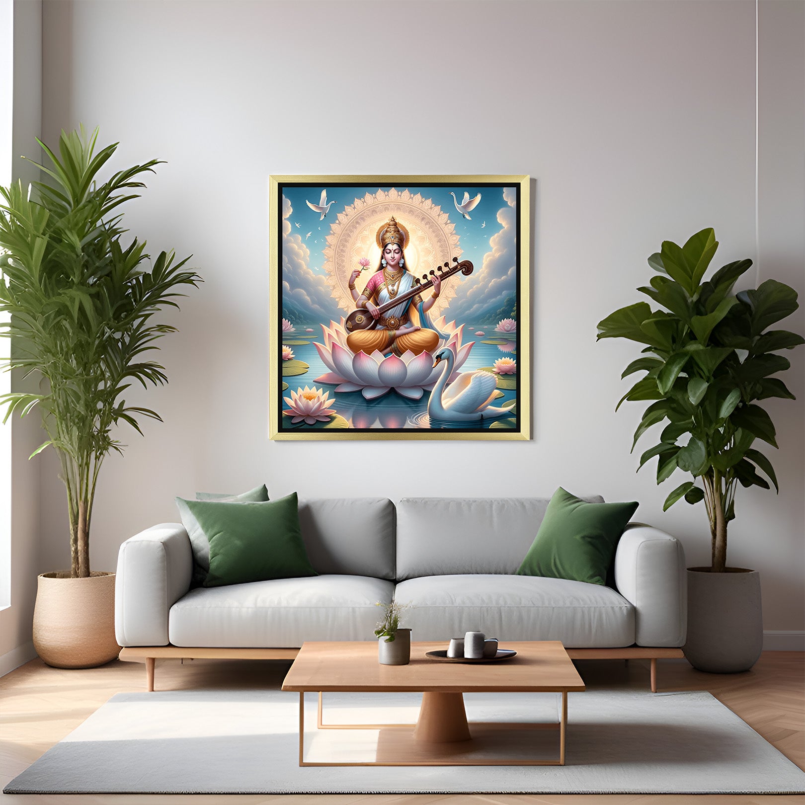 Goddess Saraswati Vastu Canvas Painting