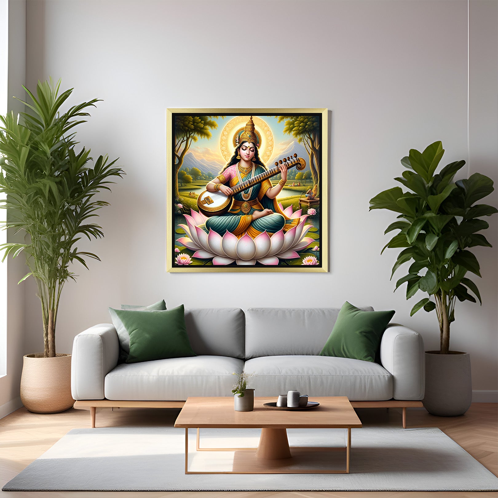 Maa Saraswati Vastu Canvas Painting